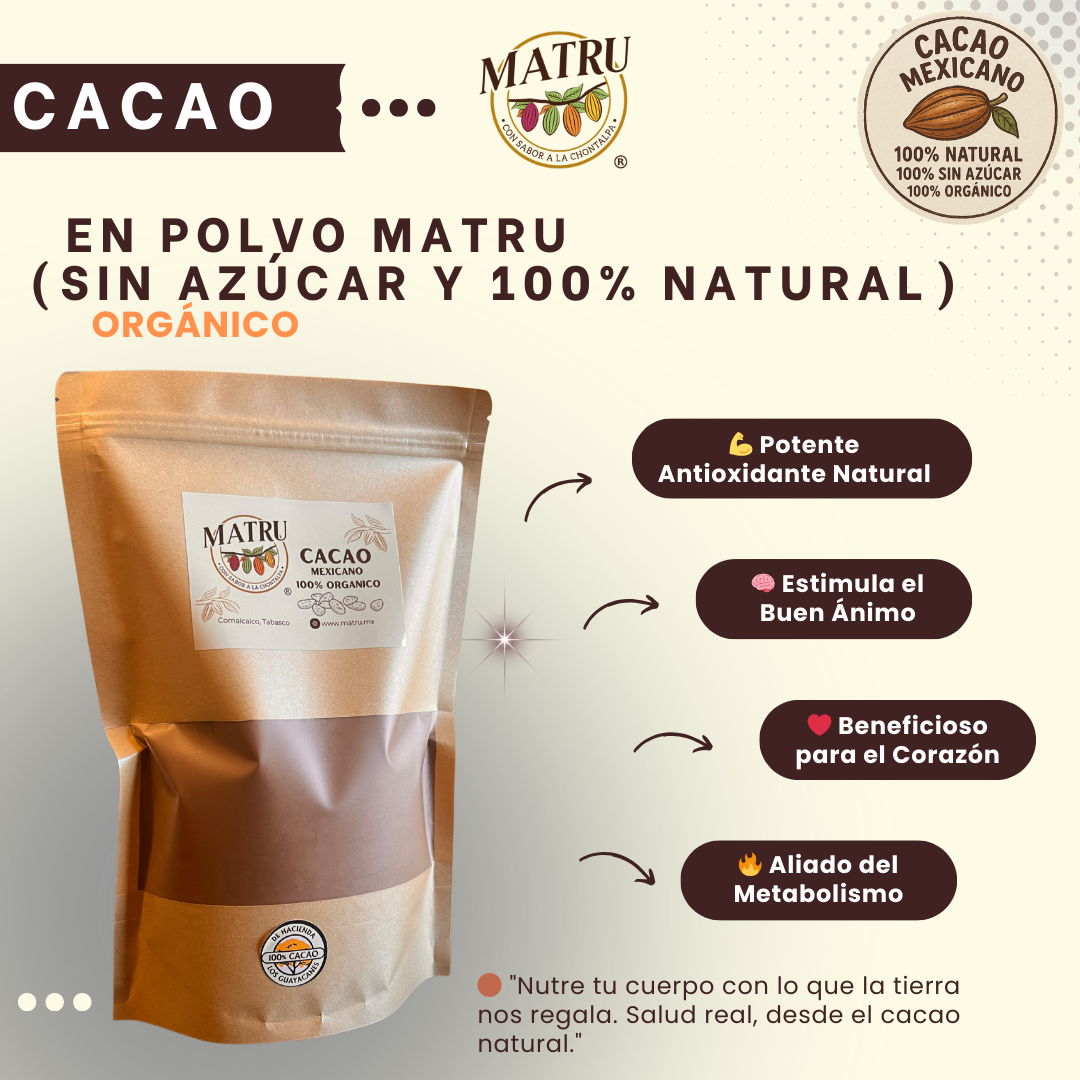 CACAO EN POLVO - 500g - 100% Natural