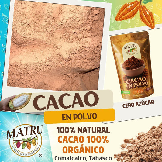CACAO EN POLVO - 1KG 100% Natural