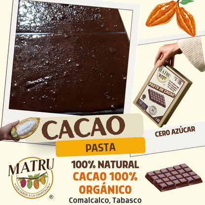 Pasta de Cacao Fermentado - 100% Natural